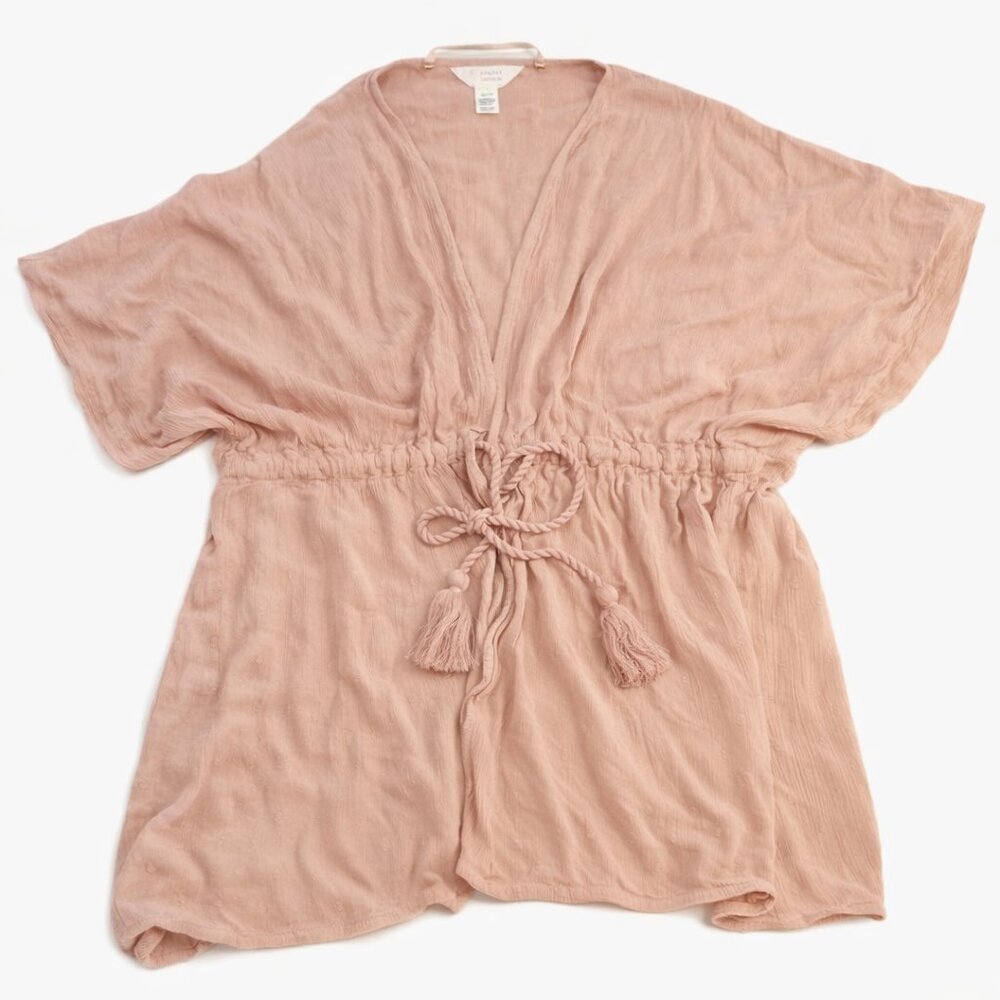 LC Lauren Conrad Tie-Front Beach Cover-Up Women’s Medium Dusty Pink